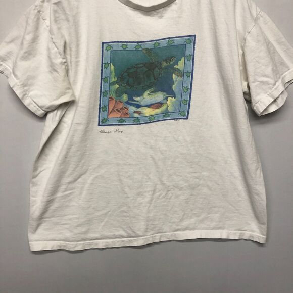 Vintage Soft as a Grape 1997 Cotton T-Shirt Tee Size Large Cape May White B256 5 - Picture 15 of 16
